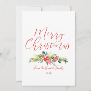 Merry Mistletoe Watercolor Card