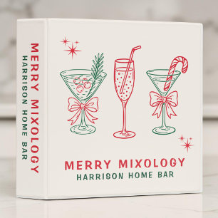 Merry Mixology Christmas Cocktail Recipe Binder