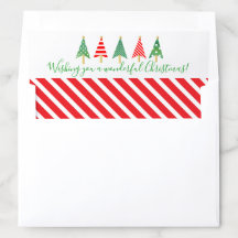 Merry Modern Christmas Trees Christmas Striped