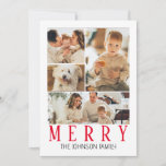 Merry Modern Photo Collage Holiday Card<br><div class="desc">This Merry Modern Photo Collage Holiday Card by Anton Design Co is perfect to send to your friends and family this holiday season if you want to sow off multiple photos at once.</div>