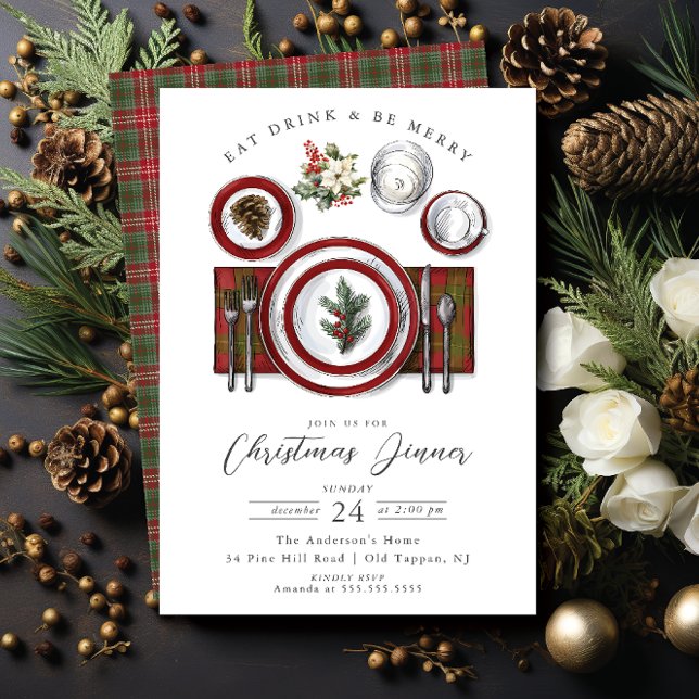 Merry Moments Christmas Dinner Invitation (Creator Uploaded)