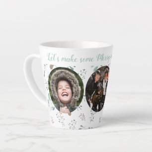 Merry Moments Holiday Three Photo Latte Mug