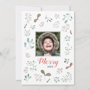 Merry Moments Winter Branches Photo Holiday Card