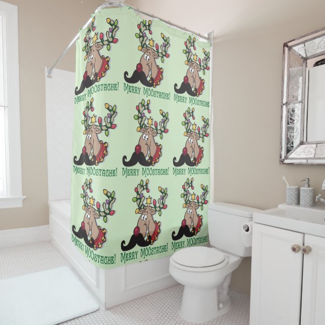 Merry Moostache Christmas Moose (In Situ)