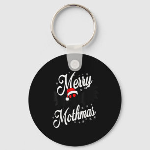 Merry Mothmas Santa Mothman Cute Mothman Christmas Keychain