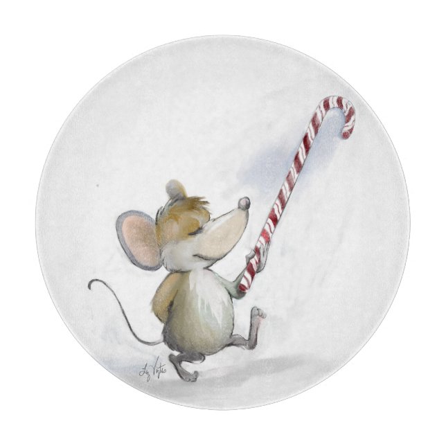 Merry Mouse Moe Holiday Cutting Board (Front)
