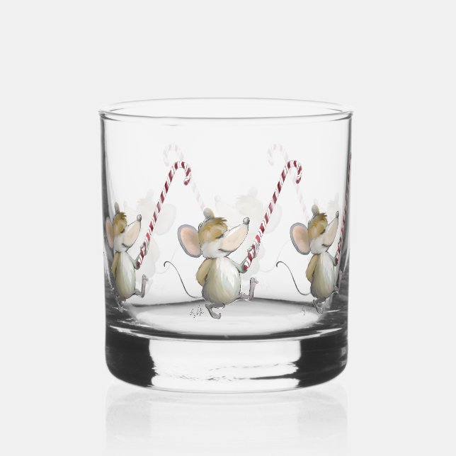 Merry Mouse Moe Whiskey Glass (Front)