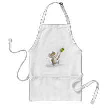 Merry Mouse Moe with Olive Apron