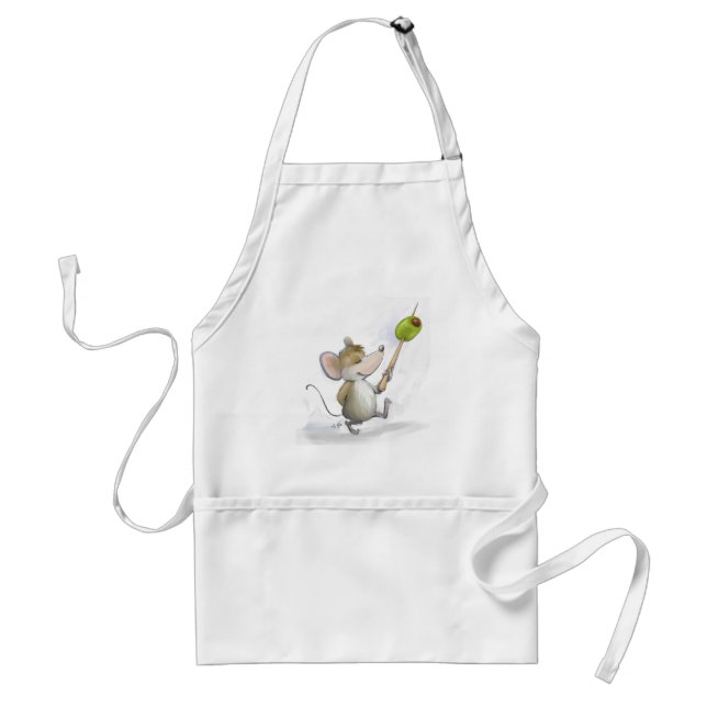 Merry Mouse Moe with Olive Apron (Front)