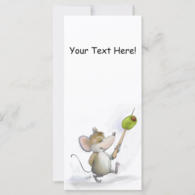 Merry Mouse Moe with Olive  Bookmark (Front)
