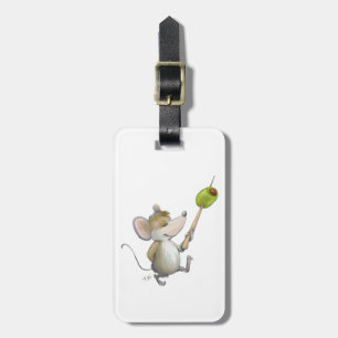 Merry Mouse Moe with Olive Luggage Tag