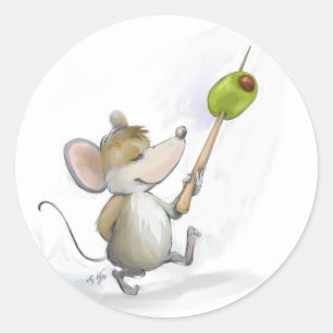 Merry Mouse Moe with Olive Stickers