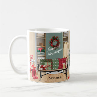 Merry Mudroom Scene Coffee Mug