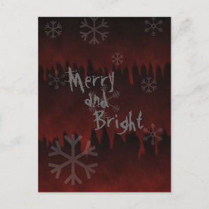 Merry N Bright Snowflake en Hell Holiday Carte pos