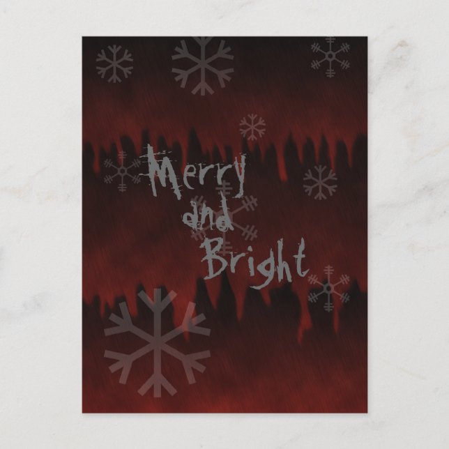 Merry N Bright Snowflake en Hell Holiday Carte pos (Devant)