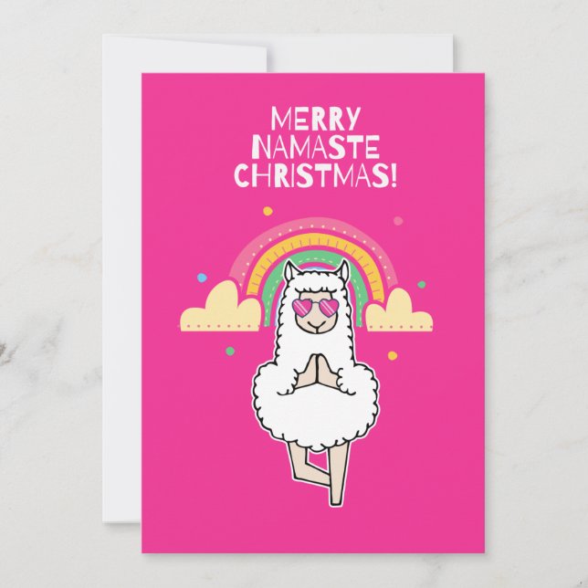 Merry Namaste Christmas Card (Front)