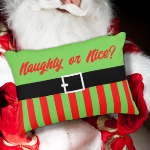 Merry Naughty or Nice Accent Pillow