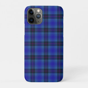 Merry Navy Plaid Tartan Pattern iPhone 11 Pro Case