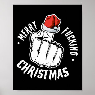 Merry Newnameing Christmas Inappropriate Men Adult Poster
