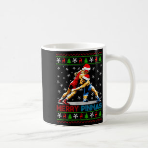 Merry Nmas Ugly Christmas Santa Claus Wrestling Bo Coffee Mug