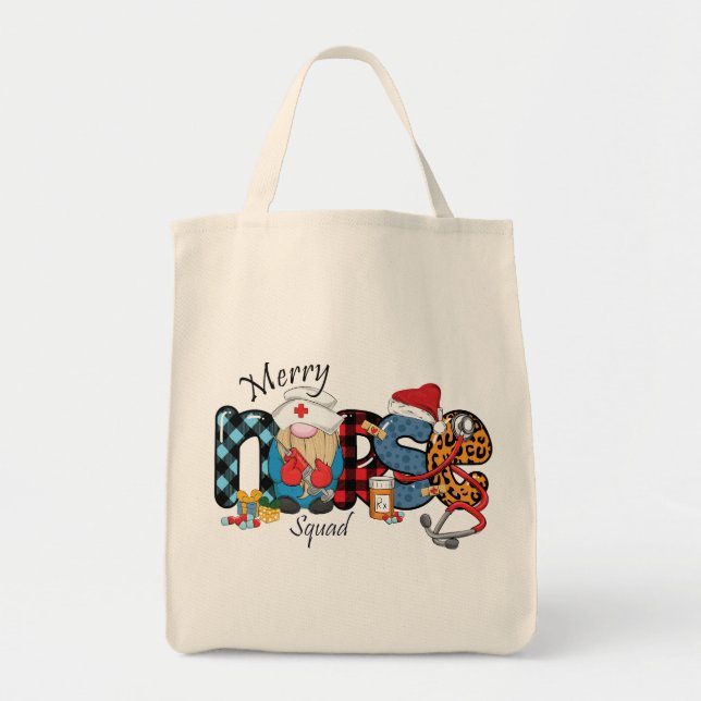 Merry Nurse Squad Tote Bag (Front)