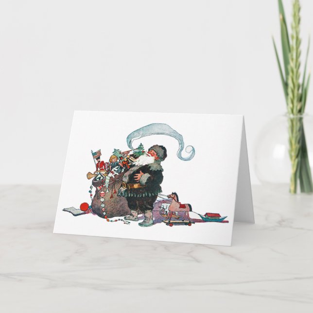Merry Old Christmas Elf, Jessie Willcox Smith Card (Front)