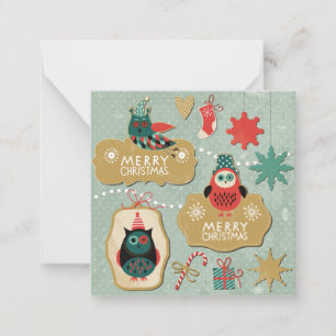 Merry Owl Christmas Card