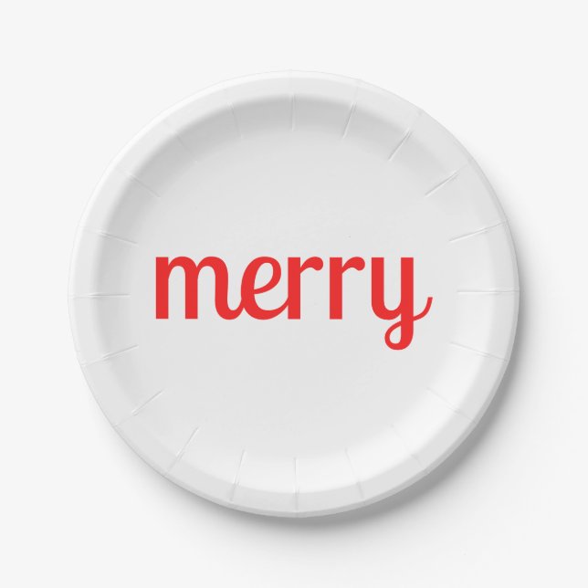 Merry  paper plate (Front)