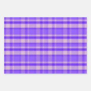 Merry Peri Plaid Bold Holiday Gift Bag Wrapping Paper Sheet