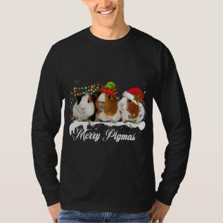 Merry Pigmas 2022 Funny Christmas Tree Xmas light  T-Shirt