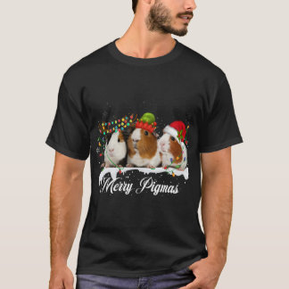 Merry Pigmas 2022 Funny Christmas Tree Xmas light  T-Shirt