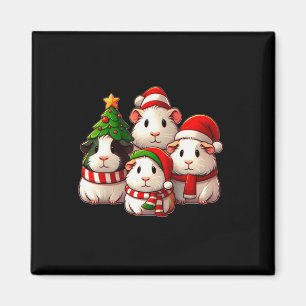 Merry Pigmas Christmas Guinea Pig Farm Animal Wome Magnet