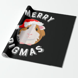 Merry Pigmas Cute and Funny Guinea Pig Christmas Wrapping Paper