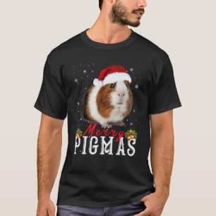 Merry Pigmas Face Mask Funny Guinea Pig Christmas T-Shirt