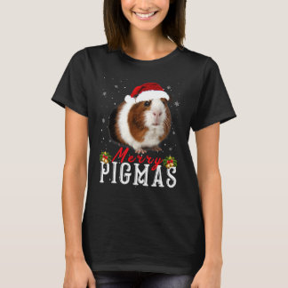 Merry Pigmas Face Mask Funny Guinea Pig Christmas T-Shirt