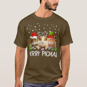 Merry Pigmas Funny Guinea Pig Christmas Santa  T-Shirt