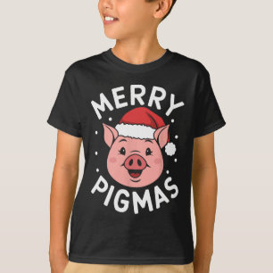 Merry Pigmas Funny Pig Christmas Santa Pig Xmas Fa T-Shirt