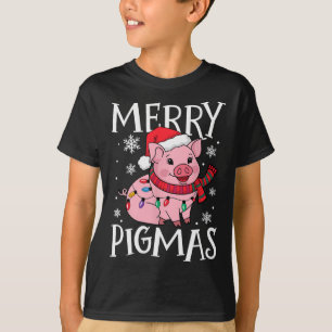 Merry Pigmas Funny Pig Christmas Santa Pig Xmas Fa T-Shirt
