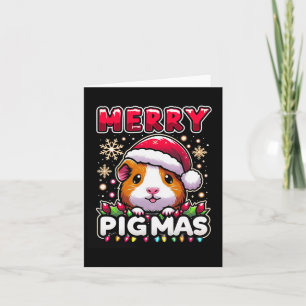 Merry Pigmas Funny Xmas Christmas Guinea Pig Lover Card