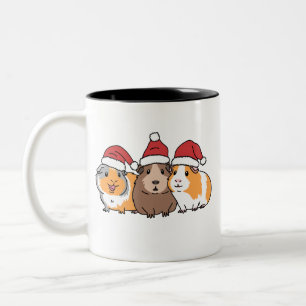 Merry Pigmas Guinea Pig Christmas Animal Lover  Two-Tone Coffee Mug