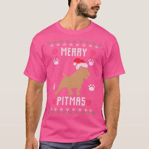 Merry Pitmas Funny Pitbull Ugly Christmas Sweater 