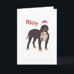 Merry Pitmas Pitbull Dog Santa Hat Christmas Gift Card<br><div class="desc">Dog lover gift for dog mom,  dog mother,  dog mama,  dog dad,  dog parent,  dog owner,  puppy lovers,  pet adoption supporters. Tshirt top is great with dog fur hair and is a funny dog t-shirt for big or small dogs. Tee for rescue mom to adopt puppies and canines</div>