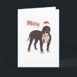 Merry Pitmas Pitbull Dog Santa Hat Christmas Gift Card<br><div class="desc">Dog lover gift for dog mom,  dog mother,  dog mama,  dog dad,  dog parent,  dog owner,  puppy lovers,  pet adoption supporters. Tshirt top is great with dog fur hair and is a funny dog t-shirt for big or small dogs. Tee for rescue mom to adopt puppies and canines</div>