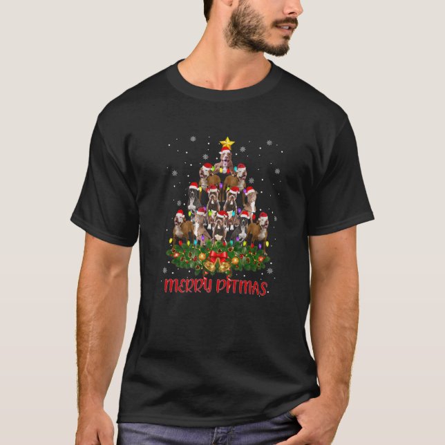 Merry Pitmas Pitbull Dog Ugly Christmas Sweater Tr (Front)