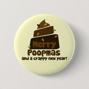 Merry Poopmas 2 Inch Round Button
