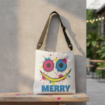 Merry Pop: Colorful Smiley Face Modern Pop Art Cro