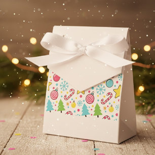 Merry Pop: Festive Christmas Pattern Colorful Favo Favor Box