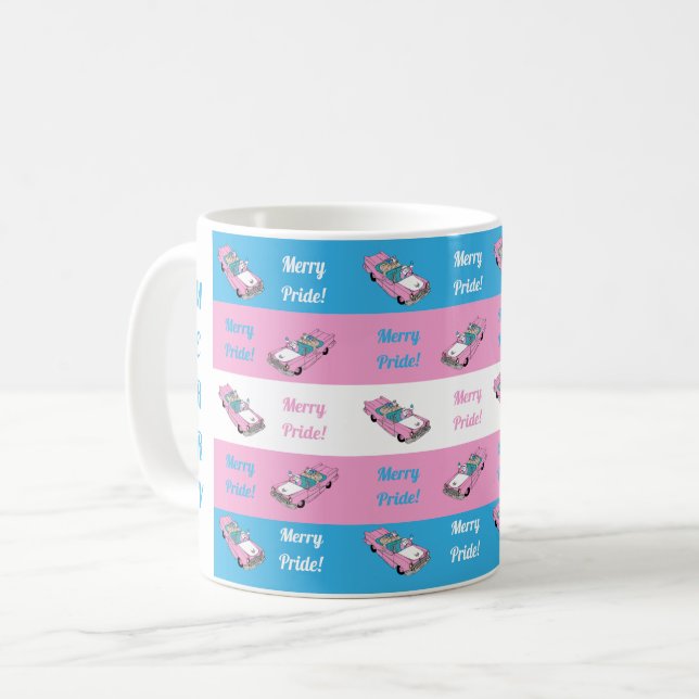 Merry Pride Santa Car Coffee Mug (Front Left)