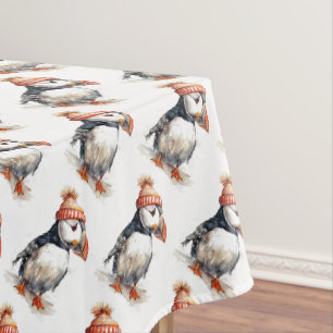Merry Puffin Tablecloth