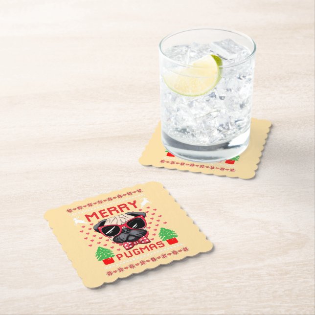 Merry Pugmas! Coasters (Insitu)